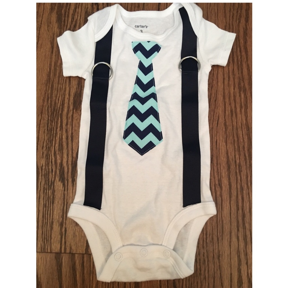 Baby Tie and Suspenders Onesie